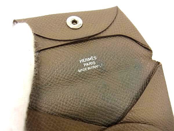 1円 HERMES エルメス バスティア ヴォーエプソン シルバー金具 コインケース コインパース 小銭入れ X刻印 2016年 グレージュ系 BF7002の画像5