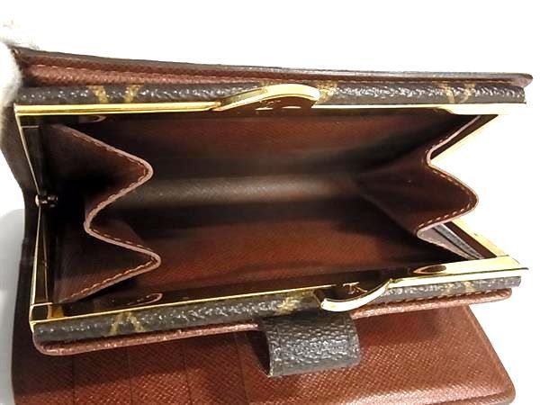 1円 LOUIS VUITTON ルイヴィトン M61663 モノグラム ポルトモネ ビエ ヴィエノワ がま口 二つ折り 財布 ウォレット ブラウン系 FC0687の画像5