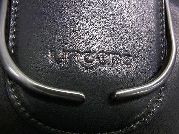 1円 ■美品■ ungaro ウンガロ レザー ポーチ付き トートバッグ ショルダーバッグ 肩掛けかばん ブラック系 AW7185_画像6