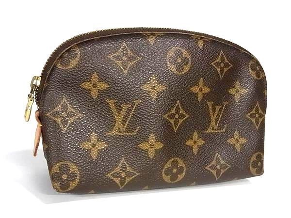 1円 ■美品■ LOUIS VUITTON ルイヴィトン M47515 モノグラム ポシェット コスメティック マルチケース ブラウン系 FA3816の画像1