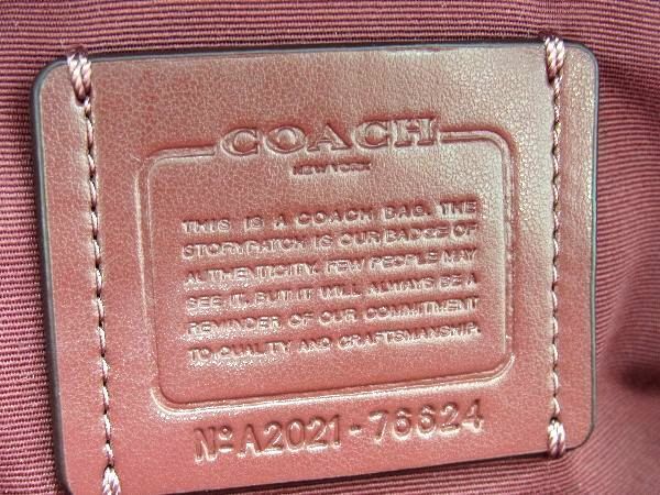 1 jpy # new goods # unused # COACH Coach 76624 leather rucksack backpack lady's coral pink series AQ6941