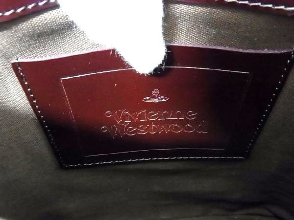 1円 ■新品■未使用■ Vivienne Westwood ヴィヴィアンウエストウッド オーブ レザー リュックサック バックパック ワインレッド系 AR5440_画像9