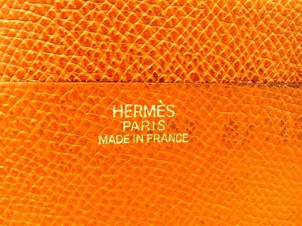 1円 HERMES エルメス ジュラ クシュベル 二つ折り 財布 ウォレット 札入れ 小銭入れ カード入れ レディース ブラウン系 FC0705の画像7