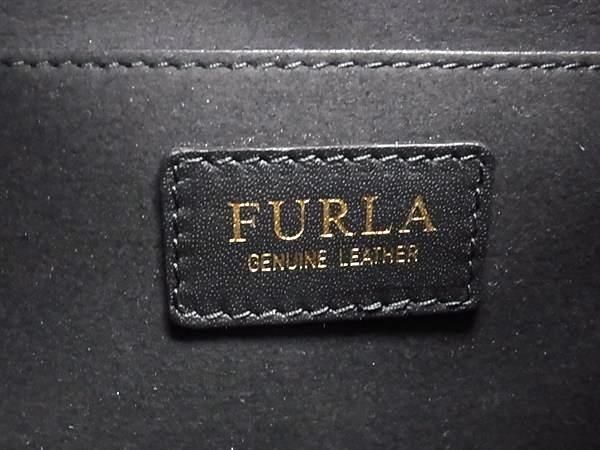 1円 ■新品同様■ FURLA フルラ コスタンザ レザー ワンハンドル 2WAY クロスボディ ショルダー ハンドバッグ 肩掛け ネイビー系 FA5094_画像6