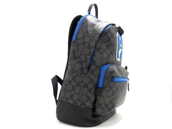 1円 ■新品同様■ COACH コーチ 5511 シグネチャー ピーナッツ コラボ スヌーピー PVC リュックサック メンズ グレー系 AR5263の画像2