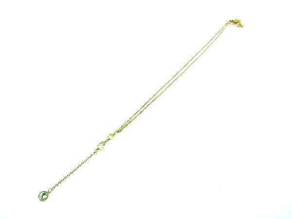 ■美品■ SWAROVSKI スワロフスキー ラインストーン ネックレス ペンダント アクセサリー レディース ゴールド系 DE1540の画像1