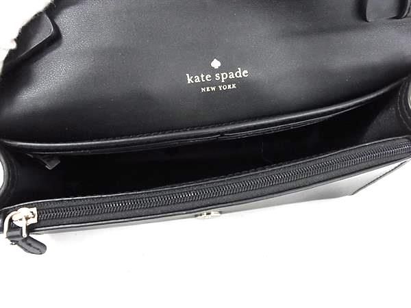 1円 ■極美品■ kate spade ケイトスペード WLR00635 レザー クロスボディ ショルダーバッグ 斜め掛け ベージュ系×ブラック系 AW6932の画像5