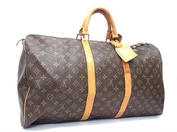 1円 LOUIS VUITTON ルイヴィトン M41424 モノグラム キーポル55 ボストンバッグ トラベルバッグ 旅行かばん ブラウン系 AW5221の画像1