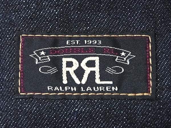 1円 ■美品■ RALPH LAUREN ラルフローレン デニム ハンドバッグ トート ショルダー 肩掛けかばん レディース メンズ ネイビー系 FC4699の画像6