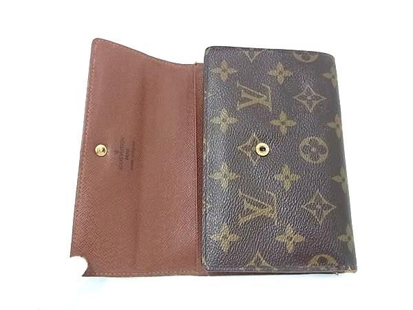 1円 LOUIS VUITTON ルイヴィトン M61202 モノグラム ポルトトレゾール エテュイ パピエ 三つ折り 財布 ウォレット ブラウン系 BJ2485_画像3