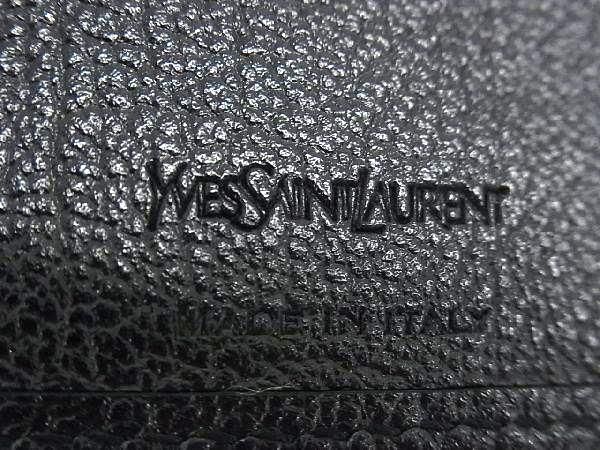 1円 ■新品■未使用■ YVESSAINTLAURENT イヴサンローラン レザー 二つ折り 財布 ウォレット 小銭入れ 札入れ ブラック系 FA4327