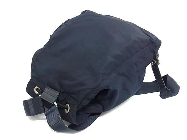 1 jpy PRADA Prada te Hsu to nylon pouch type rucksack daypack backpack lady's navy series AZ1377