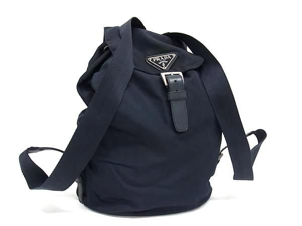 1 jpy PRADA Prada te Hsu to nylon pouch type rucksack daypack backpack lady's navy series AZ1377