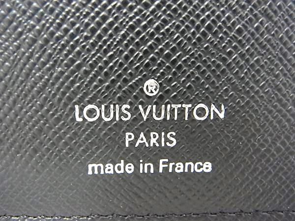 1円 ■極美品■ LOUIS VUITTON ルイヴィトン M33402 タイガ ポルトフォイユ ロン 二つ折り 長財布 ウォレット メンズ ブラック系 FA5462の画像5