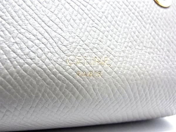 1円 ■美品■ CELINE セリーヌ レザー 三つ折り 財布 ウォレット 札入れ 小銭入れ カード入れ レディース グレージュ系 FA5816の画像6