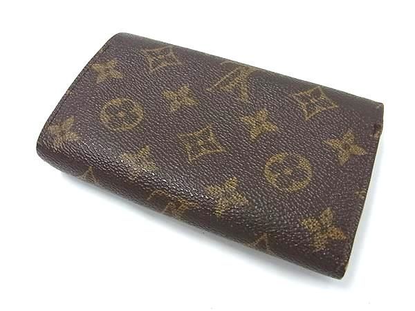 1円 LOUIS VUITTON ルイヴィトン M61730 モノグラム ポルトモネビエ トレゾール 二つ折り 財布 ウォレット 小銭入れ ブラウン系 FA5873の画像2