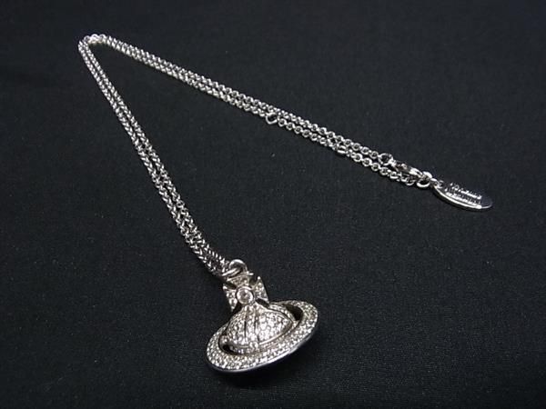 1円 ■美品■ Vivienne Westwood ヴィヴィアンウエストウッド オーブ 鈴 ネックレス ペンダント アクセサリー シルバー系 AX4951_画像1