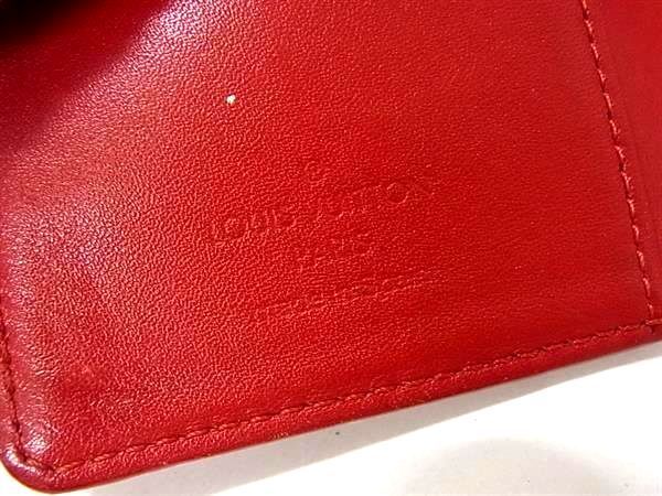 1円 LOUIS VUITTON ルイヴィトン R21003 モノグラムヴェルニ アジェンダPM 6穴式 手帳カバー スケジュール帳 レッド系 FA2678の画像5