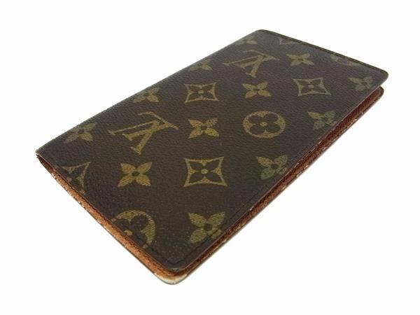 1円 LOUIS VUITTON ルイヴィトン R20503 モノグラム アジェンダポッシュ 手帳カバー アドレス帳 メンズ レディース ブラウン系 AW7294の画像2