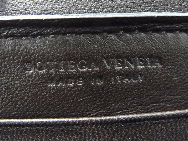 1円 BOTTEGA VENETA ボッテガヴェネタ レザー キルティング ラウンドファスナー 長財布 ウォレット メンズ ダークブラウン系 AW7015の画像5