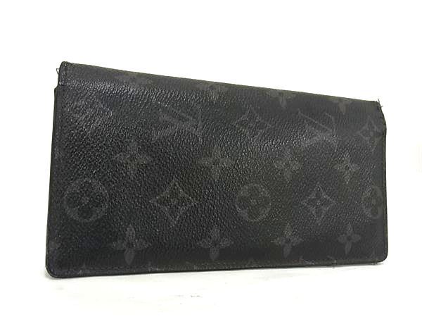 1円 LOUIS VUITTON ルイヴィトン M61697 モノグラムエクリプス ポルトフォイユブラザ 二つ折り 長財布 ウォレット ブラック系 DA6881の画像1