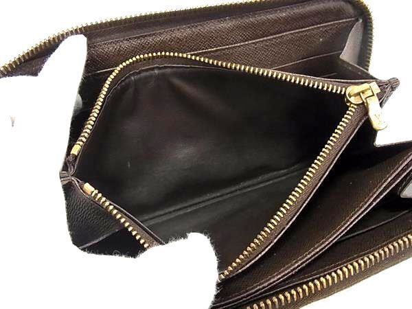 1円 LOUIS VUITTON ルイヴィトン N60015 ダミエ ジッピーウォレット ラウンドファスナー 長財布 ウォレット 札入れ ブラウン系 DA6878の画像4