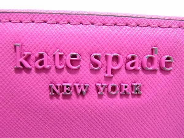 1円 ■美品■ kate spade ケイトスペード WLRU5888 レザー ラウンドファスナー 長財布 ウォレット レディース ピンク系 FA1683の画像5