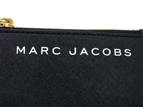 1円 ■美品■ MARC JACOBS マークジェイコブス レザー フラグメントケース コインケース カードケース レディース ブラック系 FC0674の画像4
