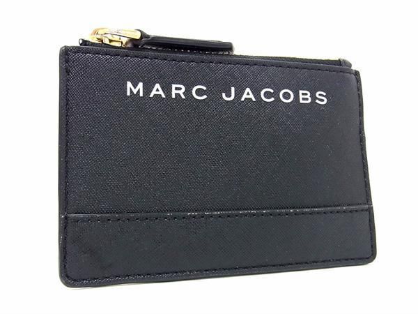 1円 ■美品■ MARC JACOBS マークジェイコブス レザー フラグメントケース コインケース カードケース レディース ブラック系 FC0674の画像1