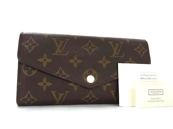 1円 ■美品■ LOUIS VUITTON ルイヴィトン M60531 モノグラム ポルトフォイユ サラ 二つ折り 長財布 ブラウン系 FC1205の画像1