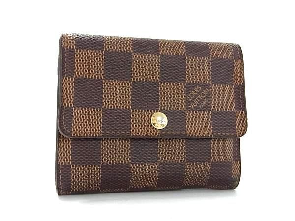 1円 LOUIS VUITTON ルイヴィトン N63242 ダミエ ポルトフォイユ アナイス 三つ折り 財布 ウォレット ブラウン系 FC0888の画像1