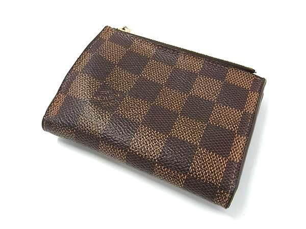 1円 LOUIS VUITTON ルイヴィトン N63242 ダミエ ポルトフォイユ アナイス 三つ折り 財布 ウォレット ブラウン系 FC0888の画像2