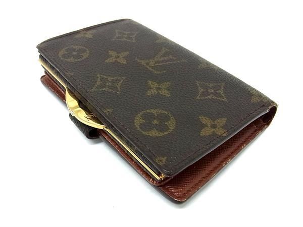 1円 LOUIS VUITTON ルイヴィトン M61663 モノグラム ポルトモネ ビエ ヴィエノワ がま口 二つ折り 財布 ウォレット ブラウン系 AY0700の画像2