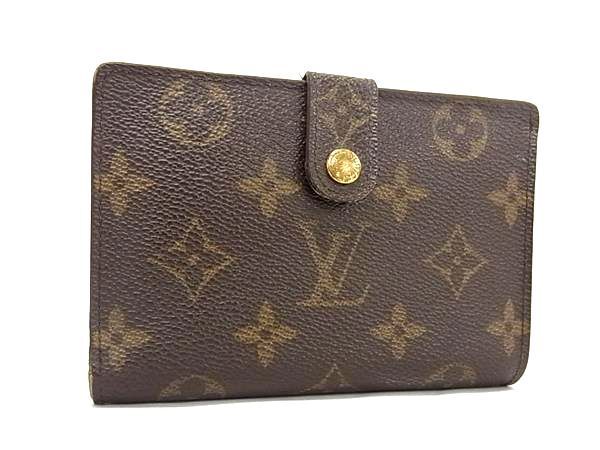 1円 LOUIS VUITTON ルイヴィトン T61218 モノグラム フレンチ パース 二つ折り がま口 財布 ウォレット レディース ブラウン系 BJ1821の画像1