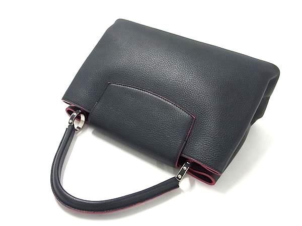 1円 ■美品■ LOUIS VUITTON ルイヴィトン M94535 パルナセア カプシーヌMM ワンハンドル ハンドバッグ レディース ネイビー系 DA6853の画像3