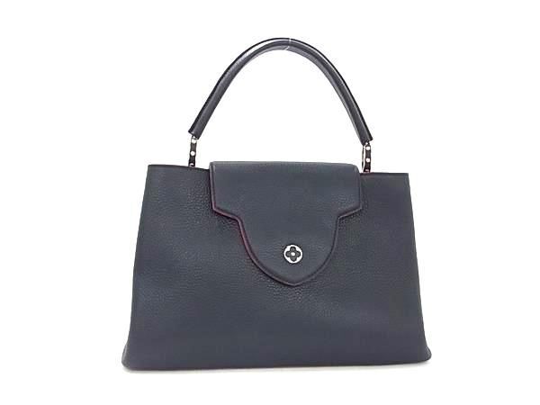 1円 ■美品■ LOUIS VUITTON ルイヴィトン M94535 パルナセア カプシーヌMM ワンハンドル ハンドバッグ レディース ネイビー系 DA6853の画像1