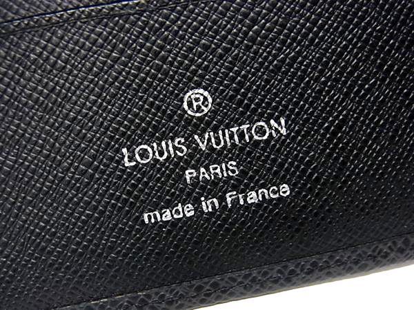 1円 ■極美品■ LOUIS VUITTON ルイヴィトン M30422 タイガ ポルト ビエ 3 ヴォレ 二つ折り 長財布 ウォレット ブラック系 FC4659の画像6