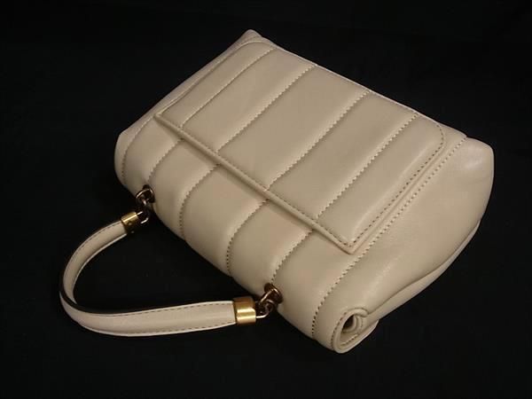 1 jpy # ultimate beautiful goods # TORY BURCH Tory Burch KIRAkila leather 2WAY Cross body handbag shoulder light beige group AW7184