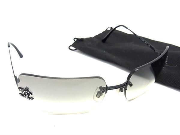 1 jpy # beautiful goods # CHANEL Chanel here Mark 4017-D c.170/8G 62*17 120 rhinestone sunglasses glasses glasses black group AW7492