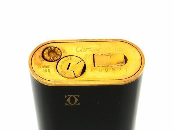 1円 ■美品■ Cartier カルティエ トリニティ オーバル 高級ガスライター ローラーガスライター 喫煙グッズ 喫煙具 ブラック系 AX5120の画像4