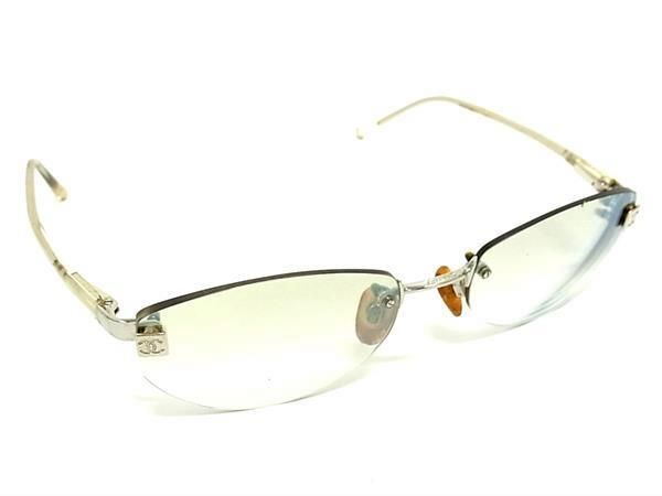 1円 CHANEL シャネル 4069 c.124/61 58□18 130 ココマーク サングラス メガネ 眼鏡 レディース シルバー系 BJ2325の画像1