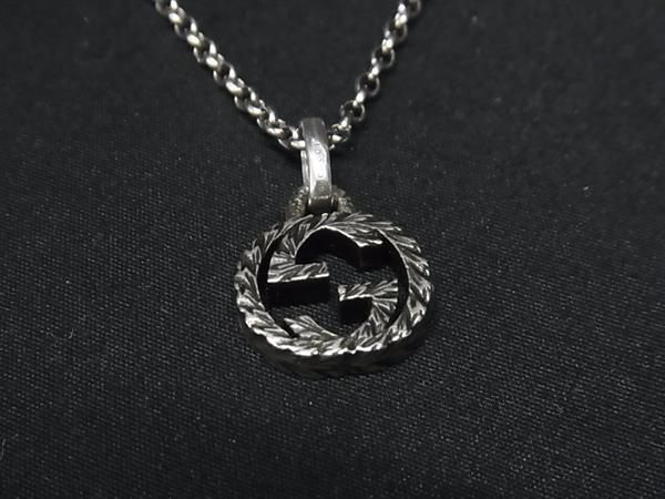 1 jpy # beautiful goods # GUCCI Gucci Inter locking G SV925 necklace pendant accessory lady's men's silver group FA4705
