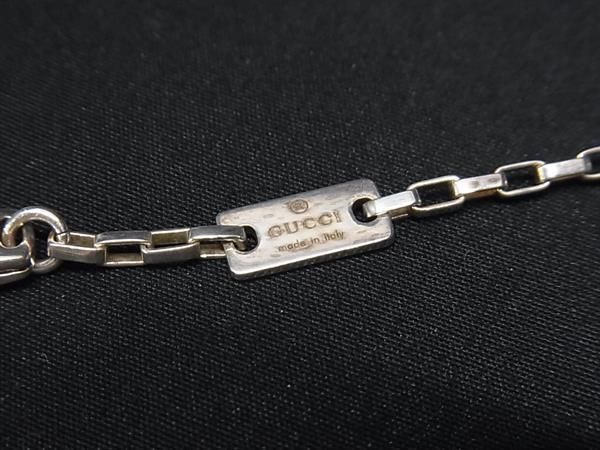 1円 ■美品■ GUCCI グッチ SV925 プレート ネックレス ペンダント アクセサリー レディース メンズ シルバー系 FA4718の画像4