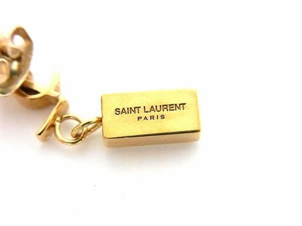 1円 ■美品■ YVESSAINTLAURENT イヴサンローラン カサンドラ ピアス アクセサリー レディース ゴールド系×シルバー系 FA5383の画像3