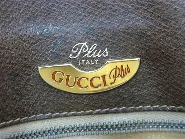 1円 ■美品■ GUCCI オールドグッチ ヴィンテージ グッチプラス シェリーライン PVC トートバッグ ショルダー 肩掛け ブラウン系 BJ2575の画像6