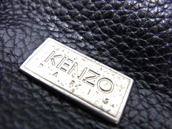 1円 KENZO ケンゾー レザー タッセル クロスボディ ショルダーバッグ ミニバッグ 斜め掛け レディース ブラック系 BJ3002の画像6