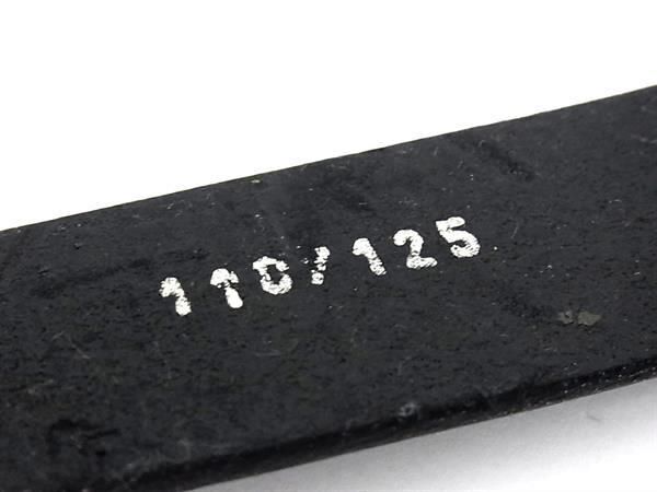 1円 FENDI フェンディ レザー シルバー金具 ベルト 表記サイズ 110/125 メンズ ブラック系 BF7639