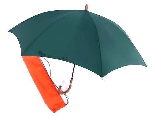 # as good as new # GLOBE TROTTER glove Toro ta- long umbrella high class umbrella umbrella rain goods rainwear men's lady's green group FA1267