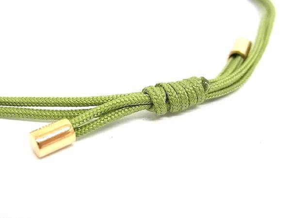 # как новый # FENDI Fendi кожа браслет аксессуары женский оттенок зеленого × оттенок золота AW5352