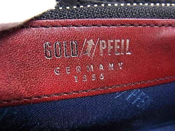 # новый товар # не использовался # GOLD PFEIL Gold-Pfeil кожа раунд застежка-молния длинный кошелек бумажник . inserting мужской оттенок черного AW5288